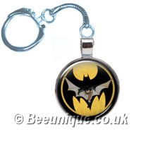 Batman Logo Cabochon Keyring